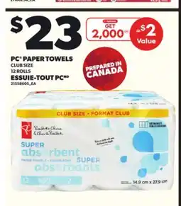 Independent City Market PC PAPER TOWELS, 12 ROLLS offer