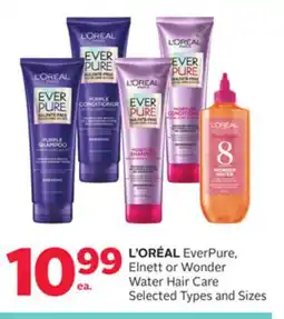 Rexall L'ORÉAL EverPure, Elnett or Wonder Water Hair Care offer