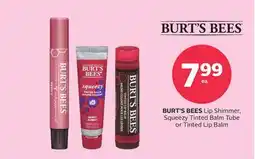 Rexall BURT'S BEES Lip Shimmer, Squeezy Tinted Balm Tube or Tinted Lip Balm offer