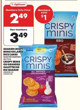 Independent City Market QUAKER CRISPY MINIS OR LARGE RICE CAKES, 90-173 G offer