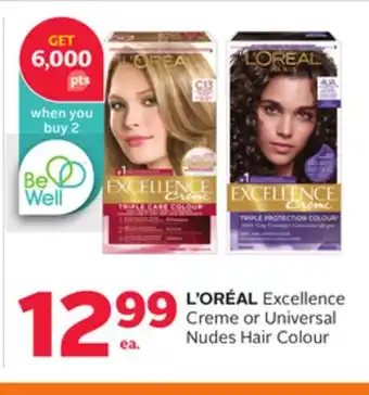 Rexall L'ORÉAL Excellence Creme or Universal Nudes Hair Colour offer