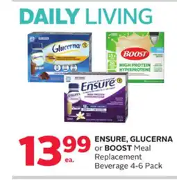 Rexall ENSURE, GLUCERNA or BOOST Meal Replacement Beverage offer