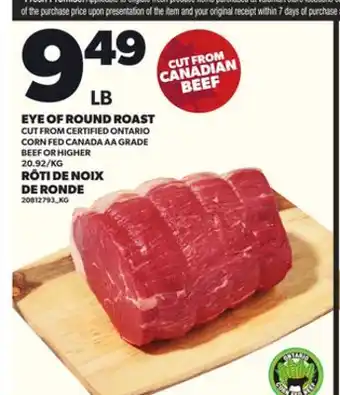 Independent City Market EYE OF ROUND ROAST offer