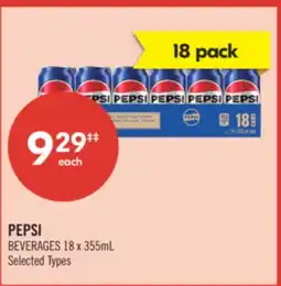 Shoppers Drug Mart PEPSI BEVERAGES 18 x 355mL offer