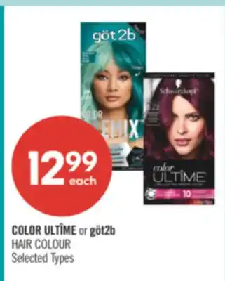 Shoppers Drug Mart COLOR ULTÎME or göt2b HAIR COLOUR offer