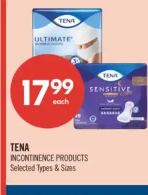 Shoppers Drug Mart TENA INCONTINENCE PRODUCTS offer