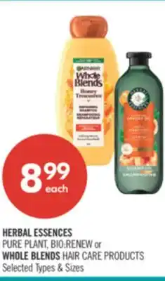 Shoppers Drug Mart HERBAL ESSENCES PURE PLANT, BIO RENEW WHOLE BLENDS HAIR CARE PRODUCTS offer