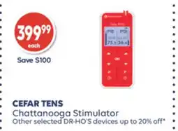 Wellwise by Shoppers CEFAR TENS Chattanooga Stimulator offer