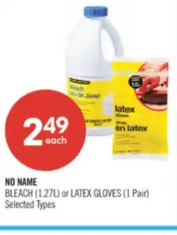 Shoppers Drug Mart NO NAME BLEACH (1.27L) or LATEX GLOVES (1 Pair) offer