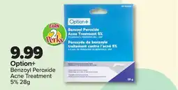 PharmaChoice Option+ Benzoyl Peroxide Acne Treatment offer