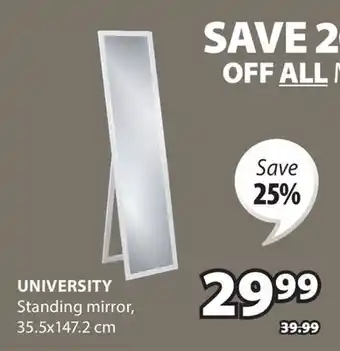 JYSK UNIVERSITY Standing mirror offer