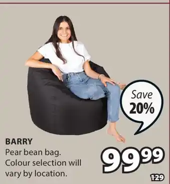 JYSK BARRY Pear bean bag offer