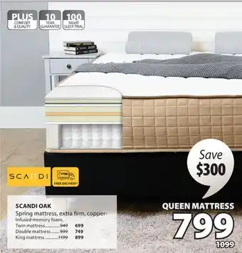 JYSK SCANDI OAK Spring Mattress offer