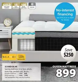 JYSK SCANDI BLAK Spring mattress-in-a-box offer