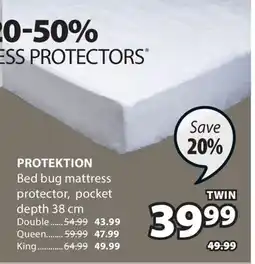 JYSK PROTEKTION Bed bug mattress protector offer