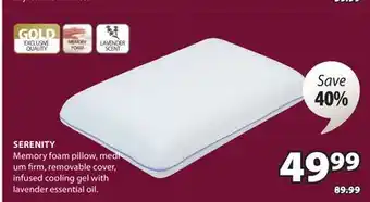 JYSK SERENITY Memory foam pillow offer