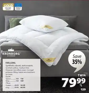 JYSK FJELLDAL Synthetic duvet offer