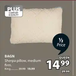 JYSK BAGN Sherpa pillow, medium firm offer