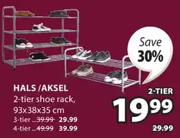 JYSK HALS / AKSEL 2-tier shoe rack offer