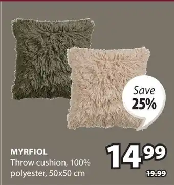 JYSK MYRFIOL Throw cushion offer