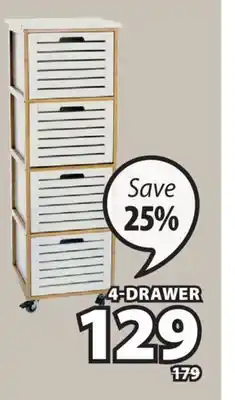 JYSK FYN 4-drawer with casters offer