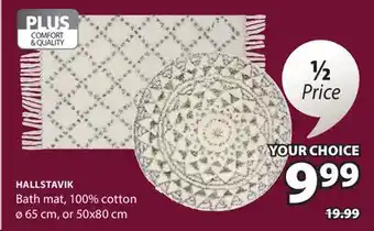 JYSK HALLSTAVIK Bath mat offer