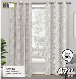 JYSK PARKVIEW Room darkening curtain offer