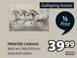 JYSK Galloping horses PRINTED CANVAS offer