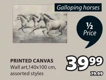 JYSK Galloping horses PRINTED CANVAS offer