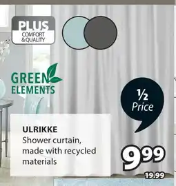 JYSK ULRIKKE Shower curtain offer