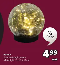 JYSK BURAN Solar table light offer