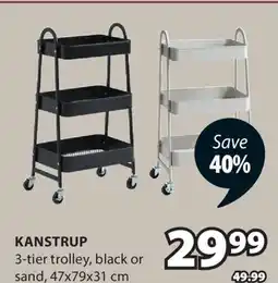 JYSK KANSTRUP 3-tier trolley offer