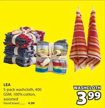 JYSK LEA washcloth offer