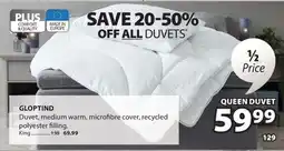 JYSK GLOPTIND Duvet offer