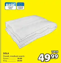 JYSK SOLA Duvet Medium warm offer