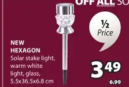 JYSK NEW HEXAGON Solar stake light offer