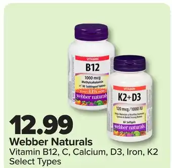 RxHealthMed Webber Naturals Vitamin B12, C, Calcium, D3, Iron, K2 offer