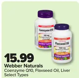 RxHealthMed Webber Naturals Coenzyme Q10, Flaxseed Oil, Liver offer