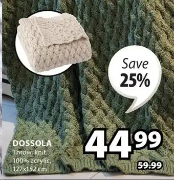 JYSK DOSSOLA Throw, knit offer