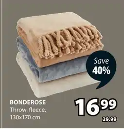 JYSK BONDEROSE Throw, fleece offer