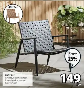 JYSK EDDERUP Patio lounge chair offer