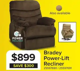 Leon's Bradey Power Lift Recliner - Mocha offer