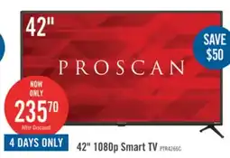 The Brick Proscan 42 1080p LED HDR 60Hz Roku Smart TV (PTR4266) offer