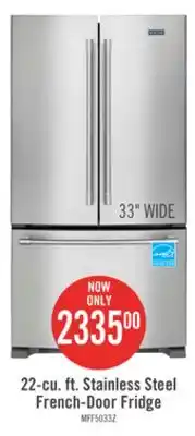 The Brick Maytag 33 22 Cu. Ft. French-Door Refrigerator - Fingerprint Resistant Stainless Steel - MRFF5033PZ offer