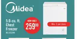 The Brick Midea 5 Cu. Ft. Chest Freezer MC500SWAR0RC1 offer