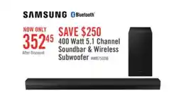 The Brick Samsung 5.1 CH Dolby Digital DTS Virtual:X Soundbar with Wireless 400W Subwoofer (HW-B750D/ZC) offer