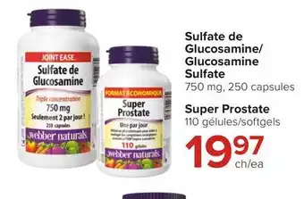 Accès pharma Glucosamine Sulfate 750 mg, 250 capsules, Super Prostate 110 softgels offer