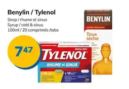 Accès pharma Benylin / Tylenol Syrup / cold & sinus offer