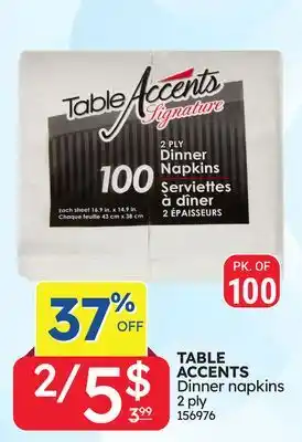 Rossy TABLE ACCENTS Dinner napkins offer