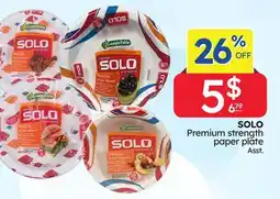 Rossy SOLO Premium Strength Paper Plate offer